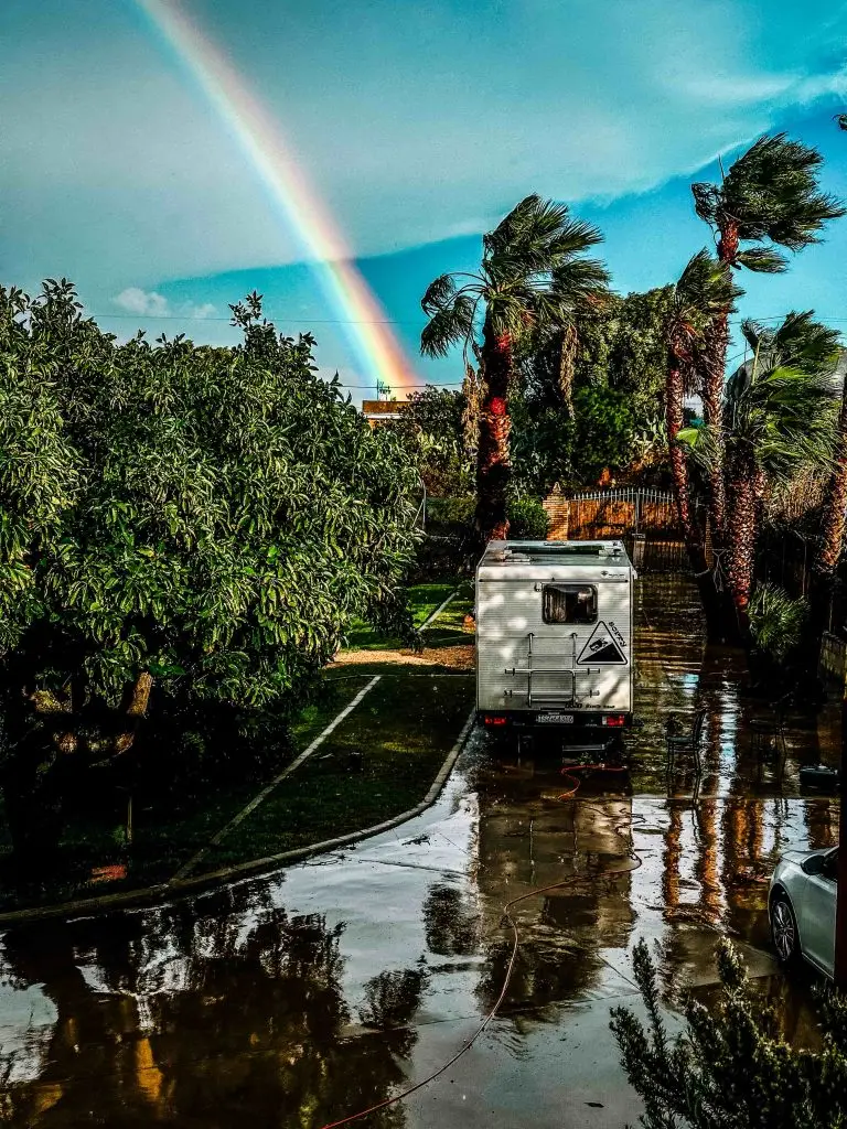 Wild Camping in Spain Vanlife Campervan Camping in Spain Fiat Ducato motorhomes caravans parking road signs